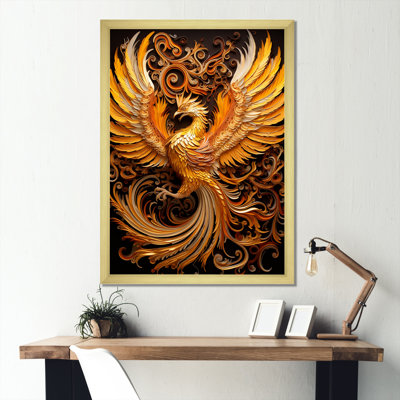 " Mythical Creature Golden Griffin Pheonix "