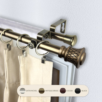 Steel Adjustable Double Curtain Rod