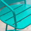 Bistro d'extérieur - Fer en sarcelle, arrangement élégant en fer, sarcelle, 2 chaises et table ovale pour le plaisir du jardin