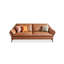 Canapé modulaire orange en cuir véritable-129490924