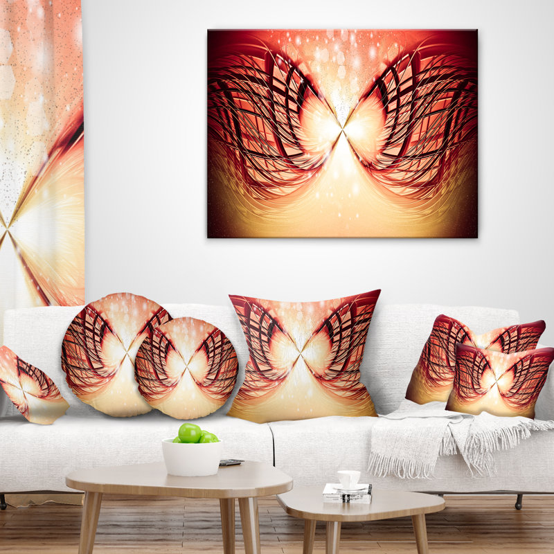 Coussin lombaire Abstract, 16 po x 16 po, Coussin décoratif
