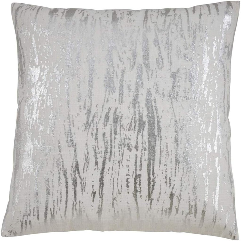 Gold Distressed Metallic Foil Design Square Throw Pillow