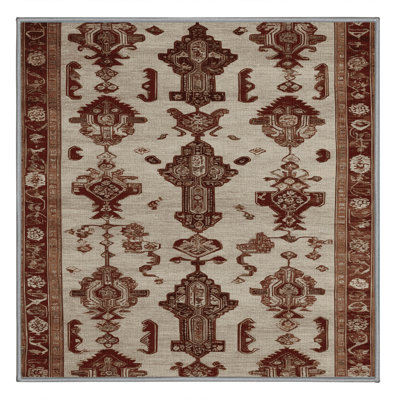 Machine Washable Art Deco Gray Area Rug