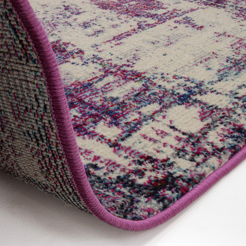 Vivian Sketched Distressed Pattern Polypropylene Area Rug - Modern Bold Living & Dining Room, Rectangle 120 x 170 cm