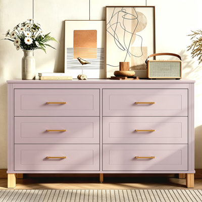 Commode double 6 tiroirs en bois robuste