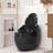 Single Flush 1.28 Egg Shape Glossy Black Toilet, Multiple Glazed Surface, Easy - To Clean Design, Quick Release Seat, 18.47 In Width, 29.1 Package Depth Seamless Design For Cleaning, 25.12 Height,-121633608