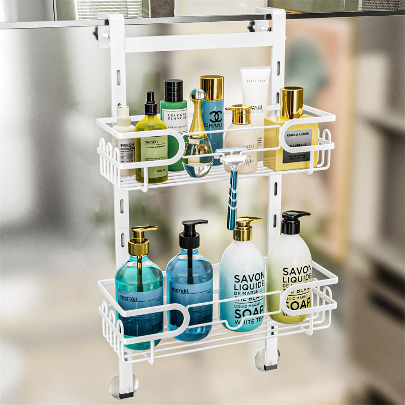 Nellianne Stainless Steel Shower Caddy, Marble, 55cm H x 31cm W x 10cm D