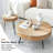 Aburto 2-Piece Modern Farmhouse Living Room Coffee Table Set, Nesting Table Round