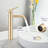 Brushed Gold Bathroom Lavatory Sink Faucet - In For Tall Appearance Modern One Hole Single Handle Tone-124304130