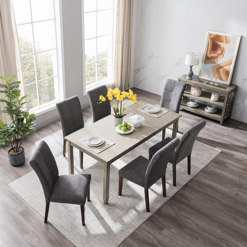 Gebhart Upholstered Dining Chair, Grey