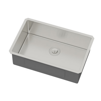 26 Inch Undermount Sink - 26" x 18" x 9" Undermount Stainless Steel Kitchen Sink 16 Gauge 9 Inch Deep Single Bowl Kitchen Sink Basin