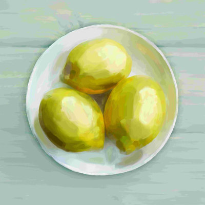 " Lemon Bowl " Painting Print