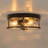 3-Light Clear Hammered Glass Flush Mount