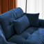 Fauteuil rembourré en velours avec accoudoirs et 1 coussin-607081712
