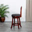 Tabouret pivotant à dossier en X de 30 po de hauteur, siège en tissu-1429377027-1429377028