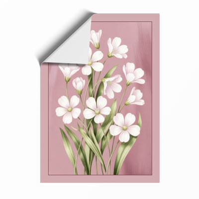 Primrose Bouquet Botanical - Framed Print