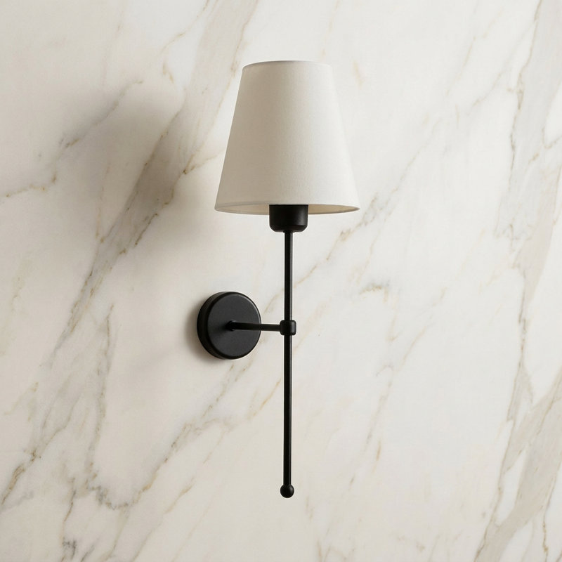 Wall Sconce, Cream / Black