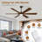 6-blade Modern Solid Wood Ceiling Fan With Light And Remote, High Cfm Large Airflow Ceiling Fan, Quiet Reversible Dc Motor, Indoor Outdoor Fan For Porch Gazebo Living Room Kitchen Garage-1099215065-1099215068-1087993831