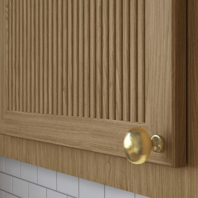 4913 Oval Knob, Satin Brass