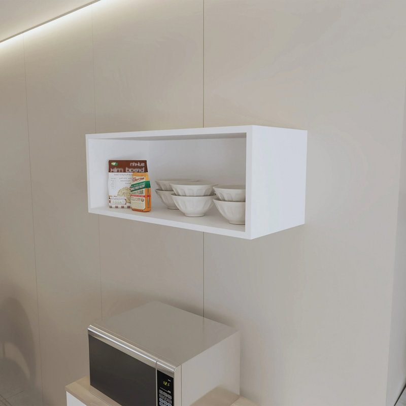 Armoire murale Rock avec rangement ouvert, Blanc