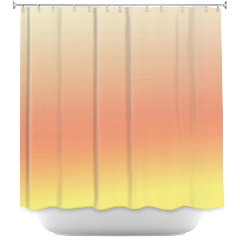 Rideau de douche simple Ombre Airy, Jaune