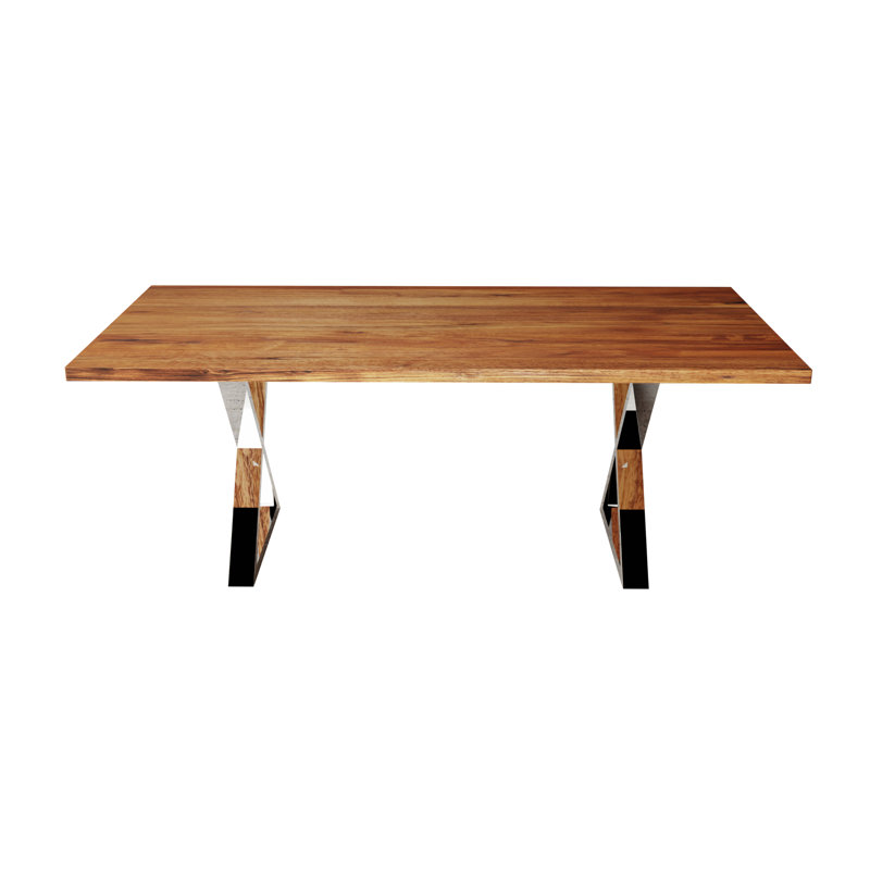Table de salle à manger Marilea, Argent / ambre
