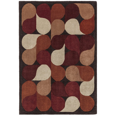 Modrok Rectangle Abstract Hand Woven Dhurrie