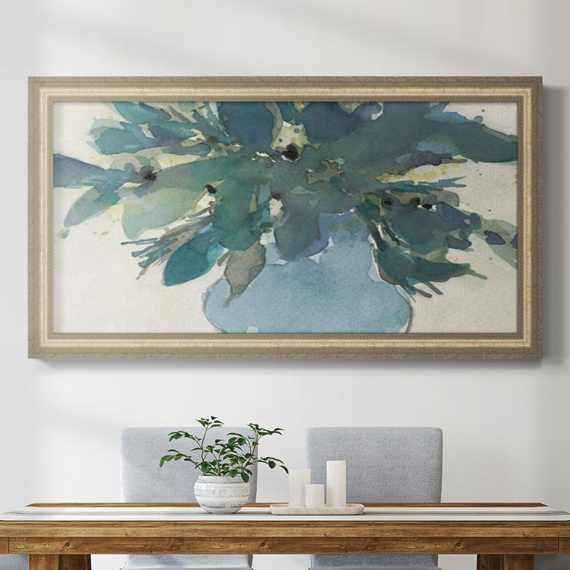 «Blue Vintage Charm I», reproduction d'un seul cadre photo sur toile, H 29 po x l 53 po x P 0,8 po