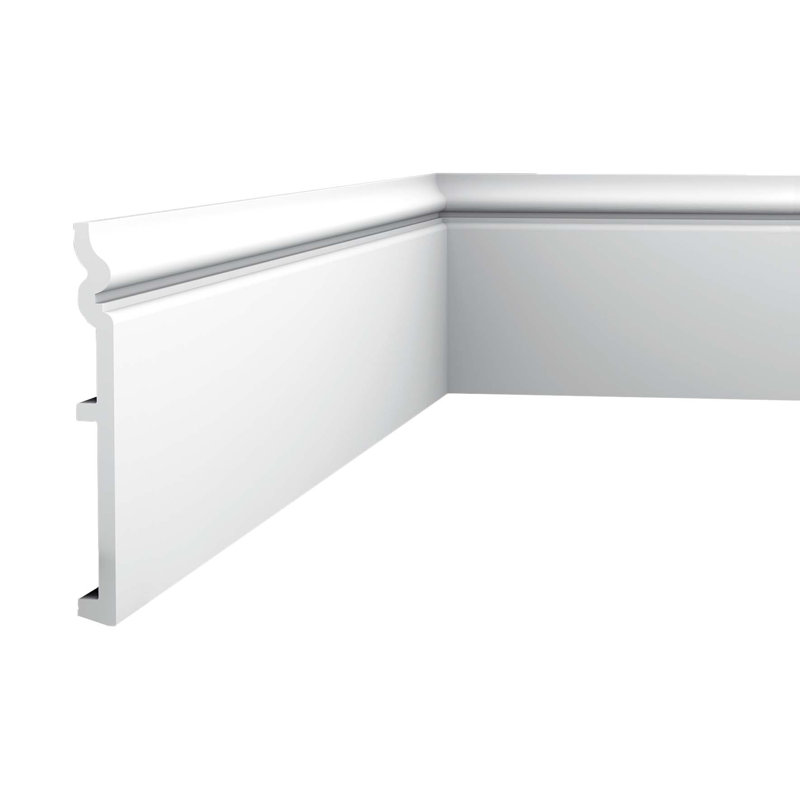 78.75'' White Primed Polystyrene Baseboard Moulding (2-Pack)