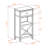 Binns Wine Cabinet With 1 Large Cubby Glass Rack in Espresso Finish, 37.46" H X 12.5" D X 19.25" L