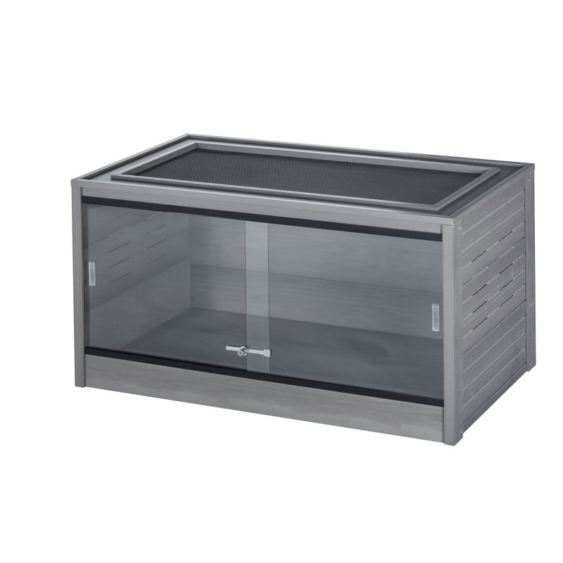 Petit terrarium Deneishia, Gris, 10,5 gallons - H 12,01 po x l 24 po x P 12 po