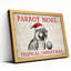 «Parrot Noel Tropical Christmas», reproduction d'art sur toile tendue sur toile, ensemble de 1