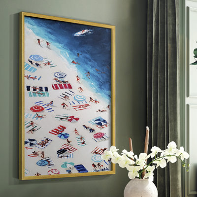 Break out Beach Framed Print - Solid Wood
