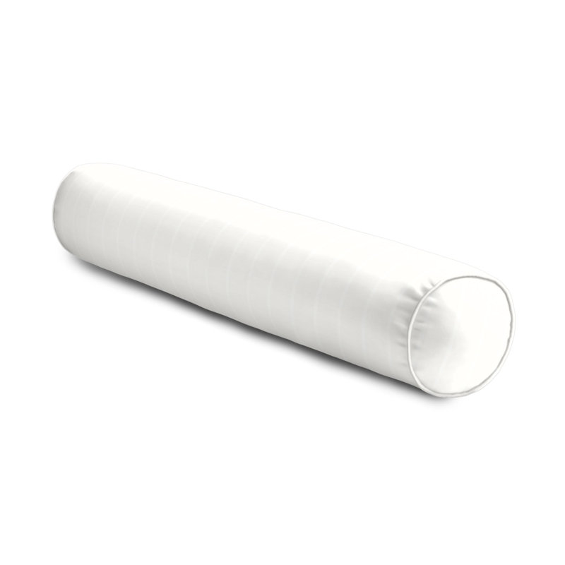 Linen Bolster Pillow Cover & Insert, White, 9" x 48"