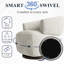 Chaise longue pivotante à 360 degrés - Beige. Revêtement. Espace de détente. Structure en bois stable. Entièrement beige assemblé avec mouvement. Confortable et assise. Cadre. Pas d'assemblage-2030776276
