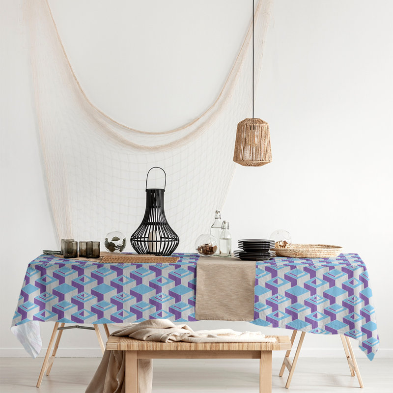 Nappe de gratte-ciels classiques, Sarcelle / Mauve