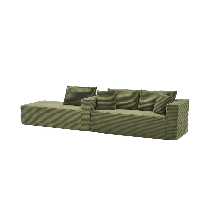 Canapé modulaire en velours côtelé 105 pouces