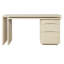 Bureau de direction rotatif en L 90 po avec 3 tiroirs Reverie-127343417