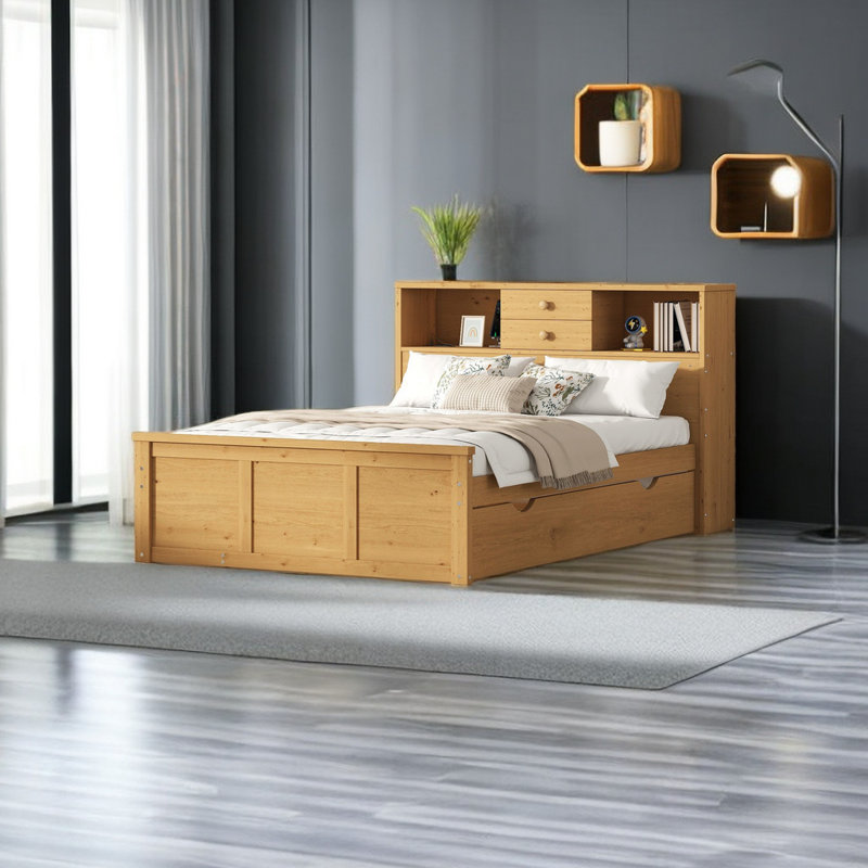 Lendita Bookcase Bed, Natural