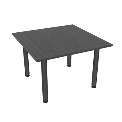 Table de conférence carrée avec pieds en métal