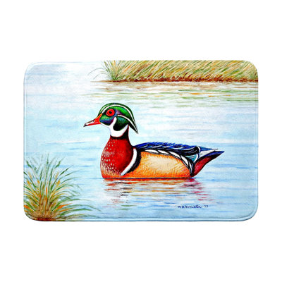 Male Wood Duck II Bath Mat