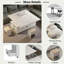Table basse relevable moderne avec 2 tabourets, rangement caché, tiroirs et table pliante