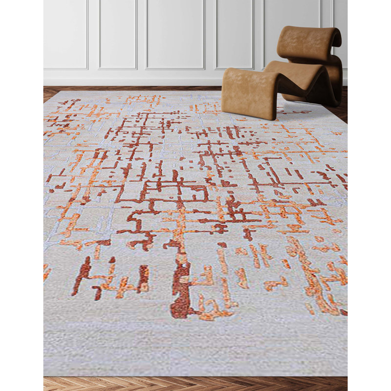 Abstract Area Rug, Runner 2'6" x 6'