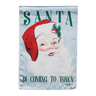 Dury Double Sided 18'' H x 12.5'' W Polyester Christmas Garden Flag