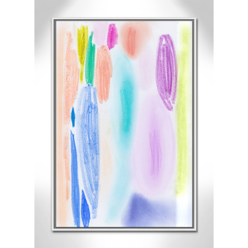 «Vivid Space II» par Bea Dina, Toile encadrée flottée blanche, Pas de tapis, H 37,5 po x l 25,5 po x P 2 po