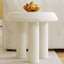 Table d'appoint de salon, table de bout ronde à 3 pieds, table de canapé blanc crème