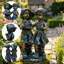 Statues de jardin garçon et fille en oxyde de magnésium – Décoration extérieure vintage résistante aux intempéries, ornements de pelouse légers et durables pour patio, cour, parterre de fleurs, porche – Touche rustique style chalet