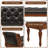 Westcliffe Mid-Century Retro 54" Button-Tufted PU Leather Ottoman Bench with Curved Armrests-2047868297