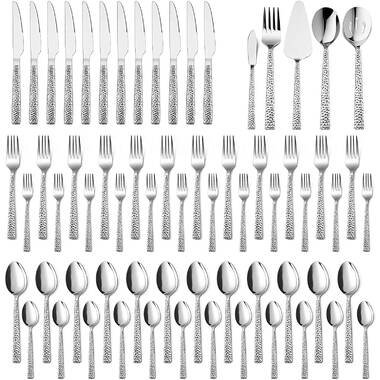 Hentges Silverware Set, 60-Piece Stainless Steel Flatware Set