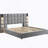 King bed,with reading lamp and USB port, wide headboard,without bedside tables and mattress-610193685